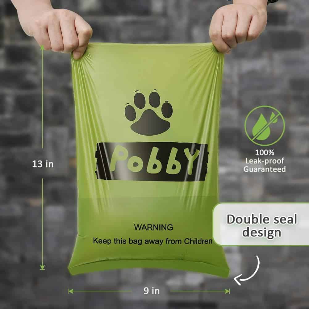 Dog Poop Bag 24 Rolls, Biodegradable Poop Bags for Dogs, Dog Poop Bags Refills, Dog Bags for Poop Unscented Refill Rolls, 9 X 13 Durable Thick Doggy Poop Bags (360-count) Includes Dispenser by PobbY