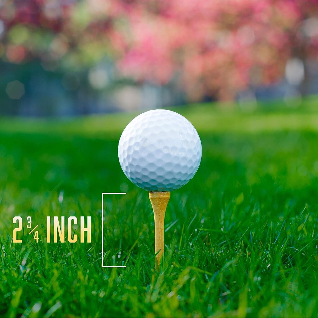 Wedge Guys Bamboo Golf Tees 2-3/4 Inch - 250, 500 or 1000 - Free Ball Marker - Stronger Than Wood Tees Biodegradable  Less Friction, PGA Professional Approved, Bulk Bag