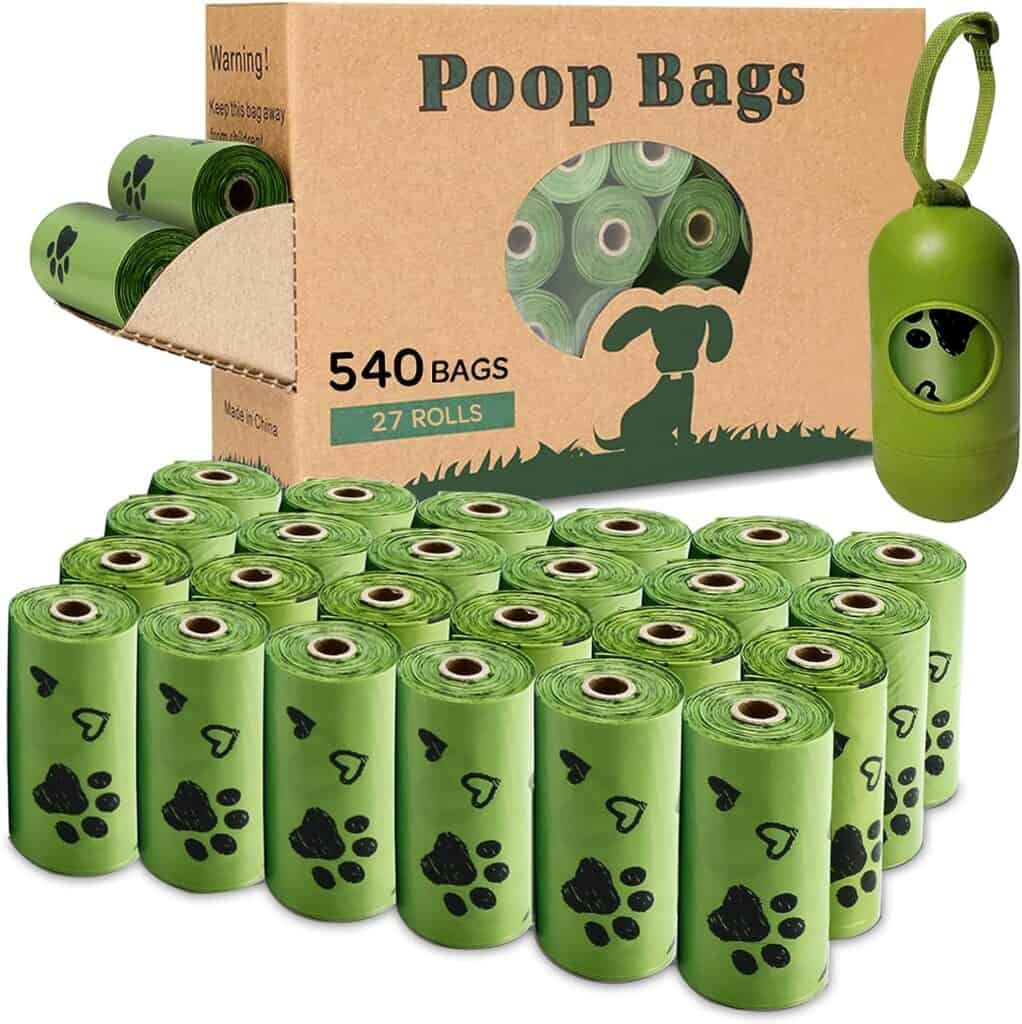 Yingdelai Dog Poop Bag, Biodegradable - 540 Count Dog Waste Bags with Dispenser, Extra Thick Strong Leak proof Doggy Poop Bags| Scented