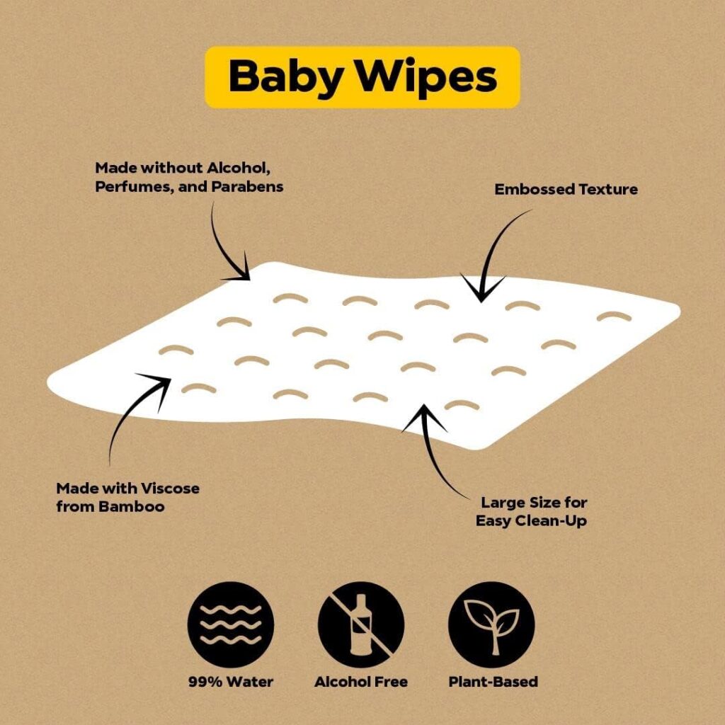 DYPER Viscose from Bamboo Baby Diapers Size 5 + Wipes | Honest Ingredients | Cloth Alternative | Day  Overnight | Made with Plant-Based* Materials | Hypoallergenic