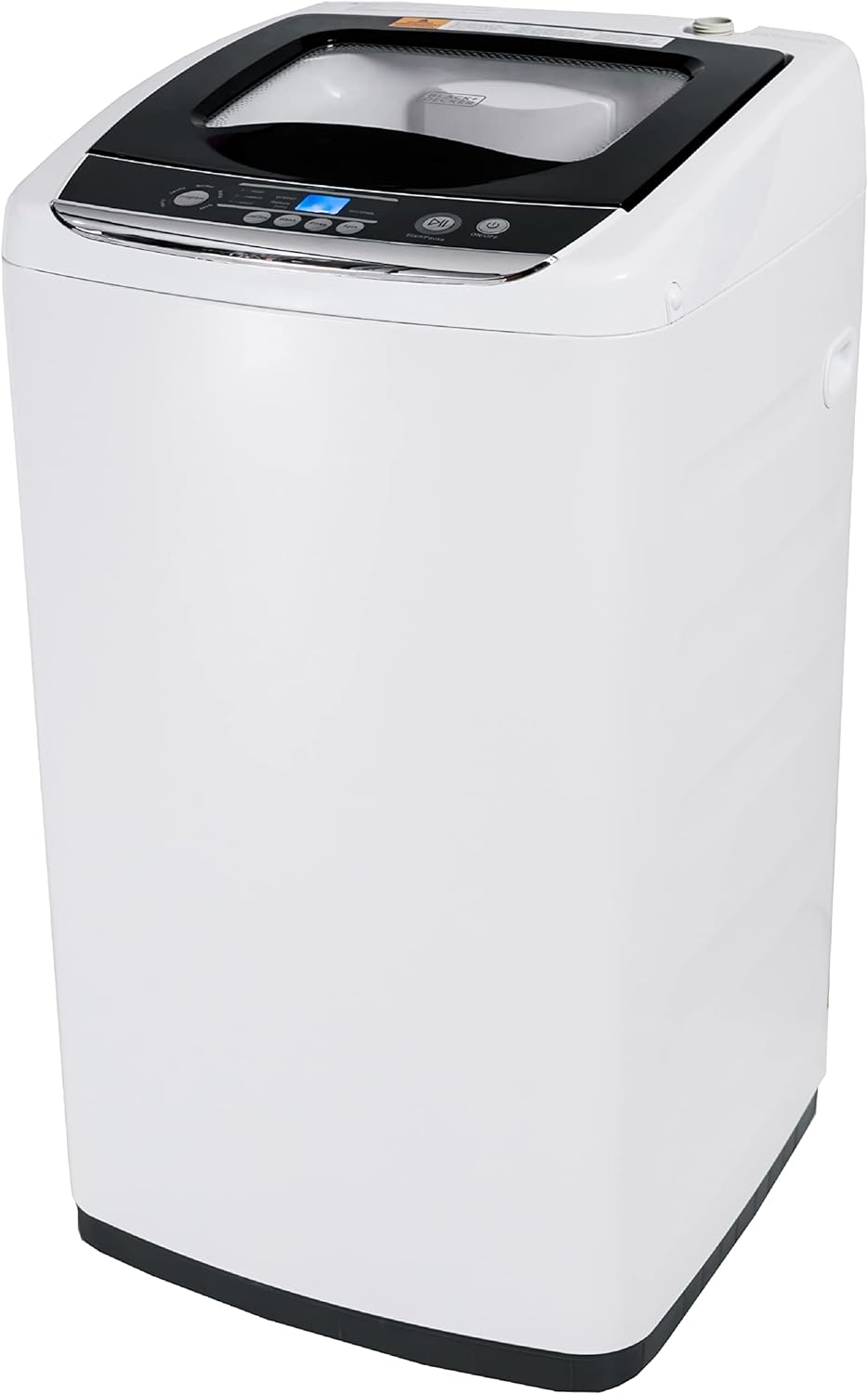 BLACK+DECKER Small Portable Washer, Washing Machine for Household Use, Portable Washer 0.9 Cu. Ft. with 5 Cycles, Transparent Lid  LED Display
